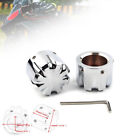 Chrome Front Axle Cap Nut Cover Fit for Harley Dyna Softail Touring Street Glide