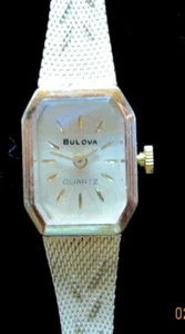 BULOVA Quartz women gold tone analog wristwatch E.Gluck Core 25/4137,SF8Z0. - Picture 1 of 11