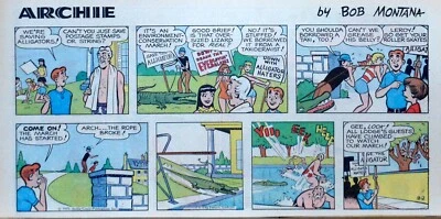 Archie by Bob Montana - lot of 24 color Sunday comic pages from late 1970 - Image 1 of 2