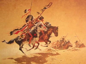 Frank McCarthy On the Warpath Indian Signed Limited Edition Western Art Print - Picture 1 of 1