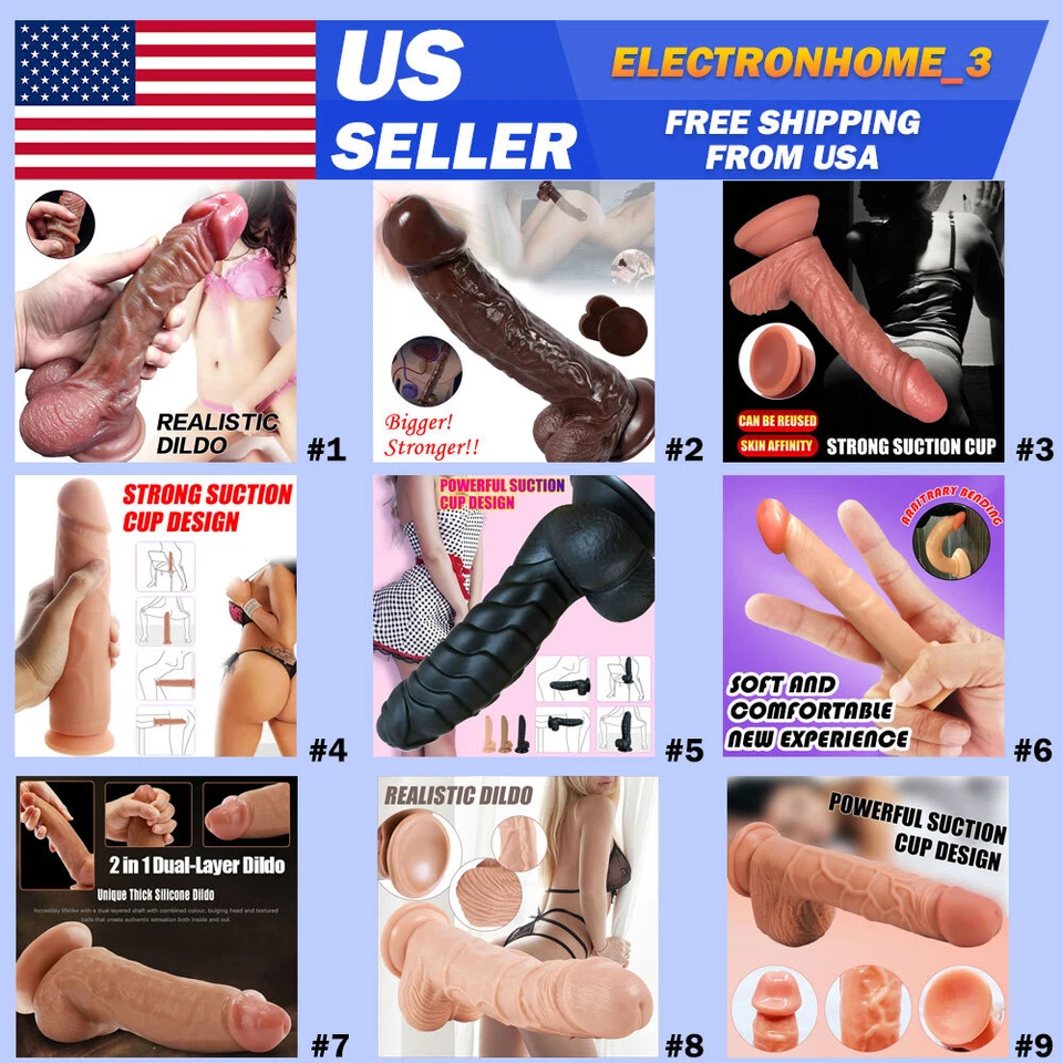 液体硅胶逼真巨大Dildo-Cock吸盘女式性玩具厚狗 — 第 1/4 张图片