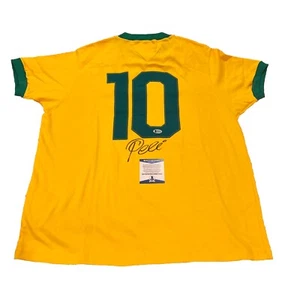Camiseta de fútbol firmada por Pelé de Brasil autografiada por Beckett certificado de autenticidad BAS - Imagen 1 de 7