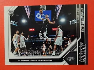 TARJETA DE NOVATO PANINI INSTANTÁNEAMENTE ELEVA BORDE ROCKERO SLAM Victor Wembanyama no en paquetes - Imagen 1 de 2