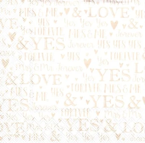 (2) Two Paper Lunch Napkins for Decoupage/Mixed Media - Handwritten Heart & Love - Picture 1 of 1