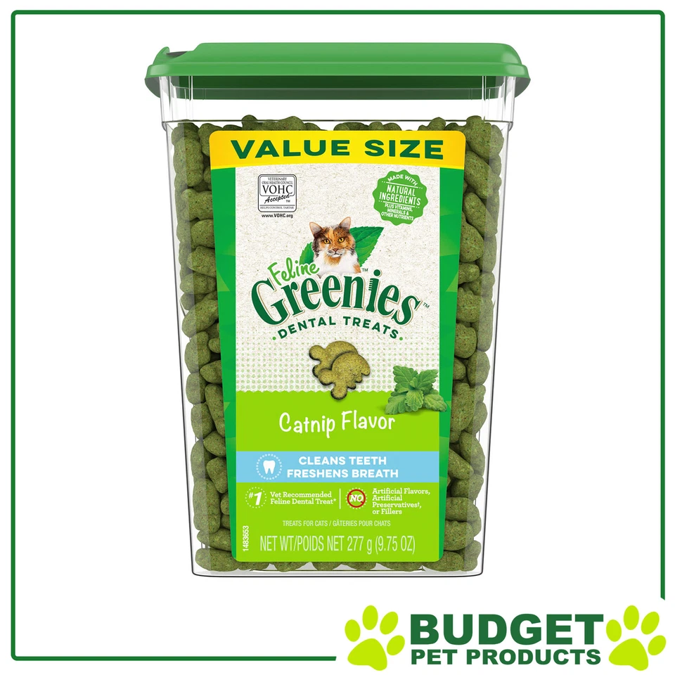 Greenies Feline Dental Treats Catnip Flavour For Cats Tub 277g - image 1 of 1