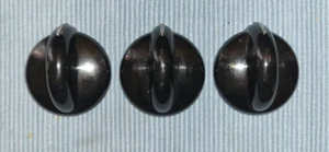 3 GE Hotpoint Range Stove Oven Black Burner Knobs KIP 6U12 Fits Many Models - Picture 1 of 4