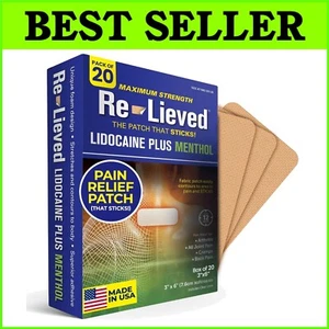 Long-Lasting Pain Relief Patches with Lidocaine & Menthol for Active Lifestyles - Picture 1 of 8