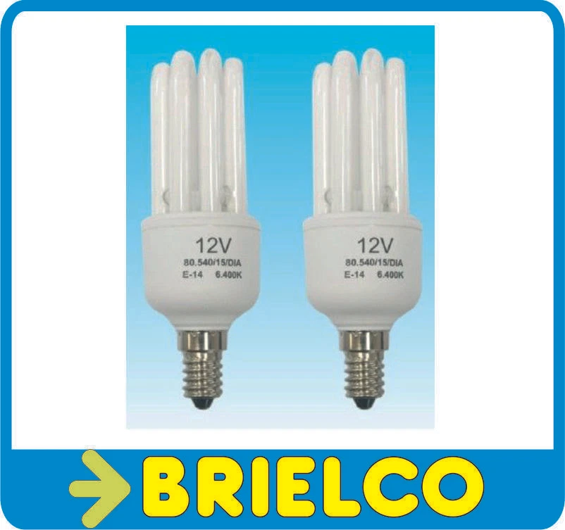 2 X LAMPARA BAJO CONSUMO BOMBILLA 12V 15W LUZ DIA E14 - Imagen 1 de 1