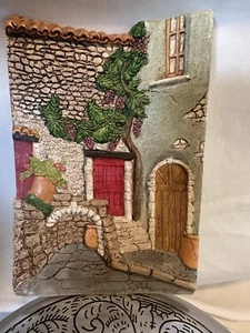 3D Sculpted Wall Hanging Tile of Vintage Italian Architecture - Picture 1 of 8