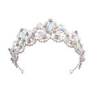 Wedding Hair Tiara Crystal Bridal Crown Silver Gold Color Diadem Veil Tiaras