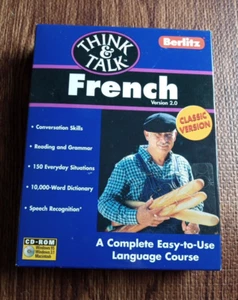 Think & Talk French Berlitz PC Program Software CD-Rom Version 2.0 1997 NIB - Picture 1 of 3