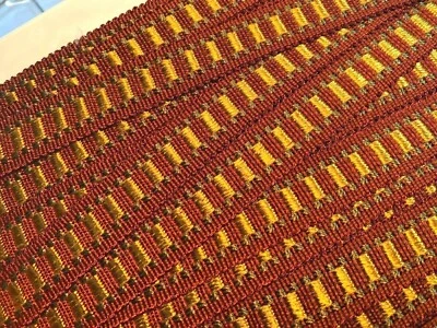 trança acabamento tapeçaria 3/4" rayon algodão seda renascentista SCA 1yd feita na Itália - Imagem 1 de 4