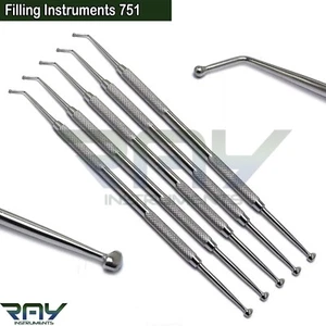 5 piezas bruñidora de bolas de amalgama dental 27/29 instrumentos de llenado de cavidad compuesta - Imagen 1 de 4