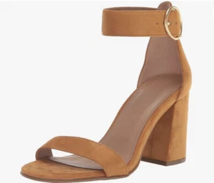 Aerosoles Womens Landon Ankle Strap Landon Block Heels Sandals Copper Suede 11 - Picture 1 of 9