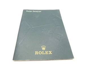 Vintage 1999 Original Rolex Datejust Green Booklet / Manual Printed in French - Bild 1 von 2