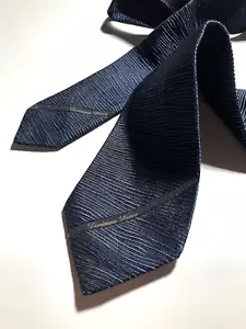 DOMINIQUE FRANCIA 3 CORONAS rango LOGO CORBATA ONDAS HECHO A MANO TEJIDO GAMA ALTA AZUL - Imagen 1 de 13