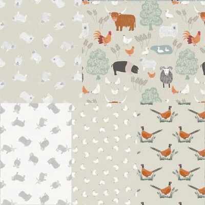 Lewis & Irene County Life Relived Fabric 5 x FQ Bundle - Image 1 of 4