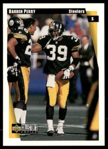 Darren Perry 1997 Collector's Choice #PI12 Pittsburgh Steelers PENN ST - Foto 1 di 2