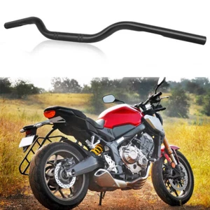 1" 25mm Motorcycle Drag Bar Handlebars Black For Honda CB350 CB450 CB500 CB 650R - Picture 1 of 12