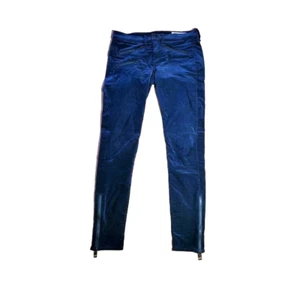 Rag & Bone Navy Velvet mid skinny Ankle zip Jeans Pants Size 26 30x26 USA made - Picture 1 of 11
