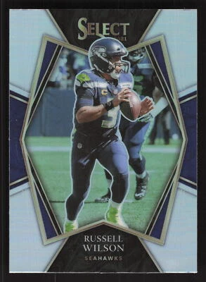 2021 Panini Select #130 Russell Wilson Silver Prizm Seattle Seahawks - Image 1 of 2