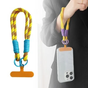 Candy Colors Phone Lanyard Nylon Phone Wrist Straps Phone Accessories - Photo 1 sur 22