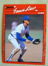 1989 Donruss Vance Law Chicago Cubs Baseball Card #629