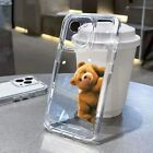 New Cartoon Bear Transparent soft cover case for iPhone 15 14 13 12 11 pro Max M