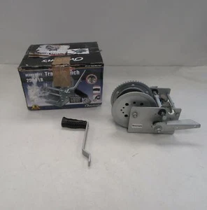 OVERTON'S 2500 LB TWO SPEED BRAKE TRAILER WINCH W/ 24' STRAP 59978 SILVER - Picture 1 of 12