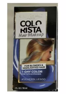 NEW L'Oreal Paris Hair Color Colorista Makeup 1-day #SilverBlue600 1oz each - Picture 1 of 4