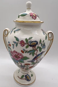 Aynsley England Pembroke Floral Pedestal Urn With Lid Gold Trim EUC - Picture 1 of 6