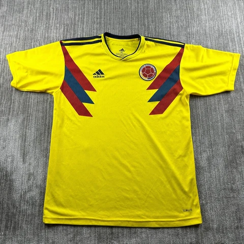 Colombian National Team Adidas Shirt Adult XL Yellow Football Soccer Mens Cover