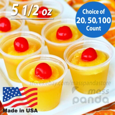5.5 oz Dart Extra Large Jelly Gelatin Shot Disposable Clear Plastic Portion Cups - Image 1 of 4