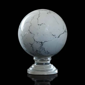 Ball Stone Dura Semi-Precious with Base Semiprecious Hard Sphere D.4 11/16in - Picture 1 of 2