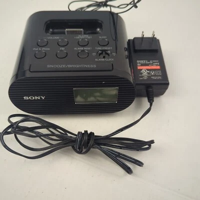 Sony ICF-C05iP FM Clock Radio with iPod/iPhone Dock – Tested & Working - Image 1 of 4