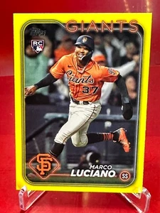 2024 Topps #232 Marco Luciano Yellow San Francisco Giants RC + BONUS CARDS - Picture 1 of 5