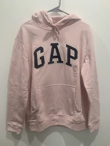 GAP LOGO PULLOVER Hoodie Long Sleeve Sweatshirts for MEN Medium Pink New - Picture 1 of 4