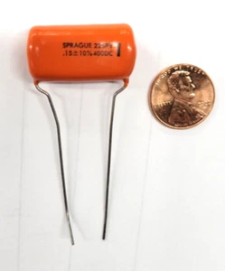 .15mfd / .15uf 400VDC "Orange Drop" Sprague Film Capacitor 225py series (1pc) - Picture 1 of 1