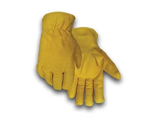 Golden Stag Gold Buffalo Keystone Thumb Black Fleece Lined Gloves Size:M- XL - Picture 1 of 7
