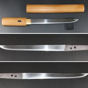 Japanese Tanto 20cm Blade, Mumei, Hirazukuri Style, Antique Dagger Japan JP - Picture 1 of 18