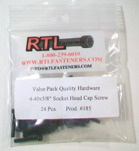 Nuevos tornillos de cabeza de zócalo RTL, 24 unidades, #4-40X 5/8", #185 - Imagen 1 de 2