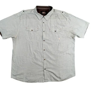 Camisa con escudo de leones de lavandería inglesa para hombre 4XL verde claro manga corta abotonada - Imagen 1 de 7