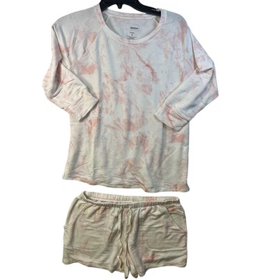 Conjunto de Pijama Sonoma Intimates Ropa de Dormir Salón Tie Dye Rosa Blanco Talla S J2 Foto 1 de 4