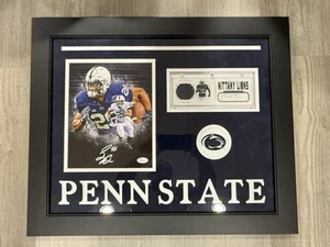 Saquon Barkley Penn State Autographed 8x10 Photo & National Treasures Booklet - Picture 1 of 3