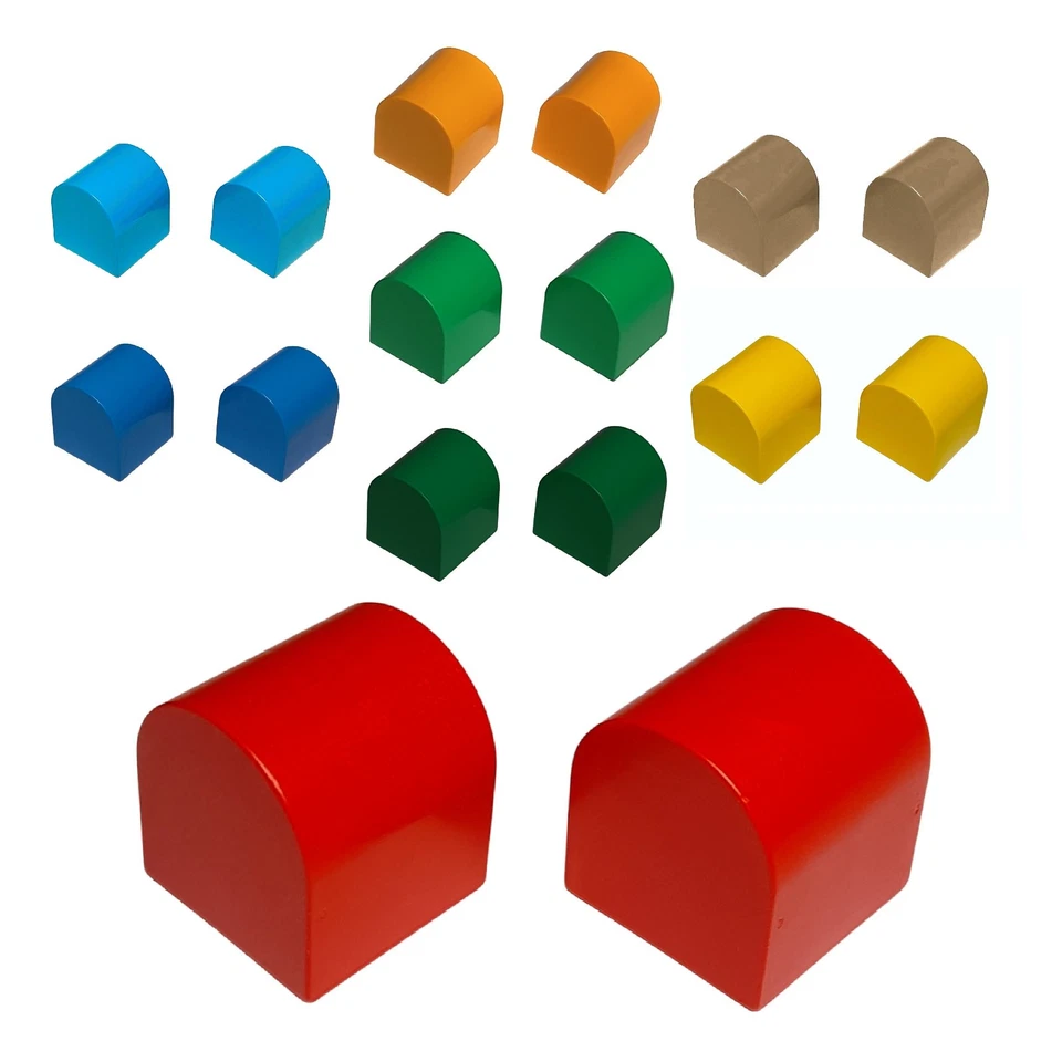 Lego Duplo® 2 Rundsteine Gelb Rot Grün halbrund halbkreis 2x2 Noppen Bausteine - Bild 1 von 1