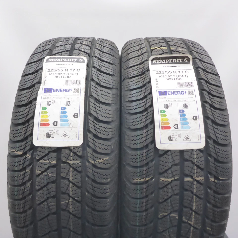 225 55 17C 2x SEMPERIT 225/55 R17C 109/107T Van-Grip 3 Winterreifen 2022 VOLL - Bild 1 von 4