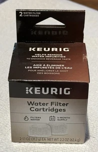 KEURIG Water Filter CARTRIDGES Box of 2 FILTERS WATER 4-Month Supply NEW IN BOX - Picture 1 of 4