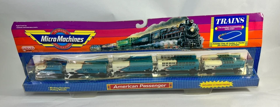 Micro Machines Galoob micromachines 1989 AMERICAN PASSENGER Train treno NUOVOMOC - Imagen 1 de 4