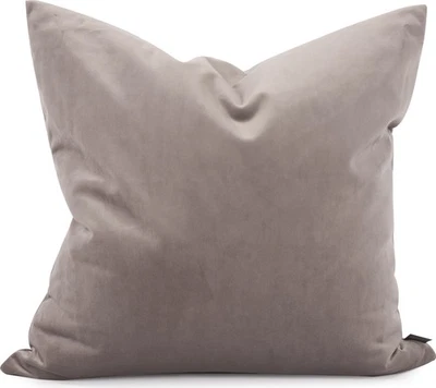 Bella Ash Gray 20x20 Pillow with Down Insert - Image 1 of 4