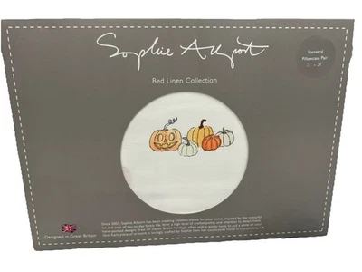 FUNDAS DE ALMOHADA SOPHIE ALLPORT CALABAZA GATO HALLOWEEN Otoño 2 ESTÁNDAR 100% Algodón NUEVAS Foto 1 de 4
